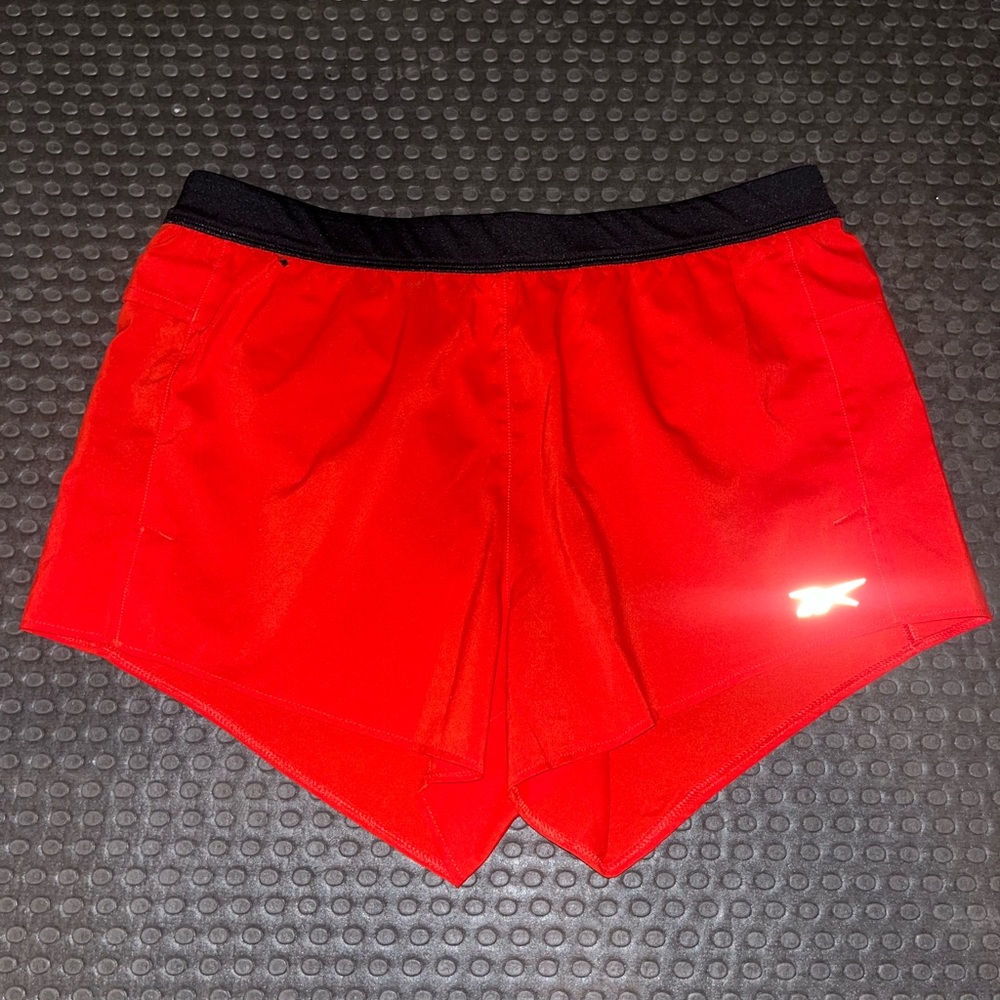 Red athletic shorts